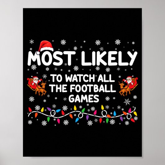 Most Likely To Watch All The Football Games ポスター (正面)