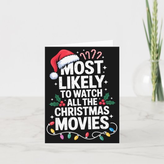 Most Likely Watch All Christmas Movies Lovers Humo カード (正面)