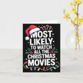 Most Likely Watch All Christmas Movies Lovers Humo カード (黄色い花)