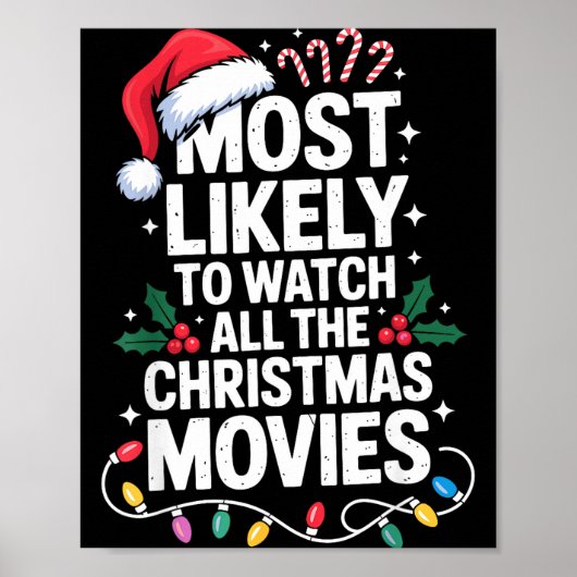 Most Likely Watch All Christmas Movies Lovers Humo ポスター (正面)
