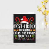 Most Likely Watch Christmas Movies Since July Xmas カード (黄色い花)