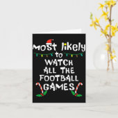 Most Likely Watch Football Christmas Xmas Family M カード (黄色い花)