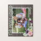 Most Loved Daddy - 素朴 Dark Wood Frame ジグソーパズル (縦)