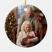 Most Loved Grandparents Christmas Round セラミックオーナメント (裏面)