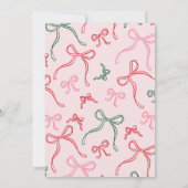 Most Onederful Coquette Bow Christmas 1st Birthday 招待状 (裏面)