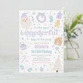 Most Onederful Time Christmas 1st Birthdayパーティー 招待状 (スタンド正面)