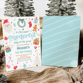 Most Onederful Time Christmas 1st Birthdayパーティー 招待状