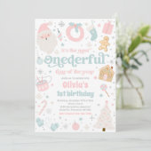 Most Onederful Time Christmas 1st Birthdayパーティー 招待状 (スタンド正面)