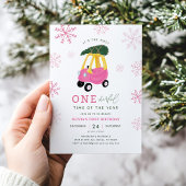 Most ONEderful Time Of The Year Pink 1st Birthday 招待状