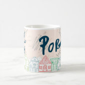 Most romantic trip Porto コーヒーマグカップ (中央)