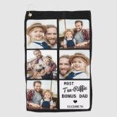 Most Tee-Riffic BONUSパパ5 Photo Father's Day ゴルフタオル (正面)