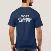 Most Valuable Athlete - Modern Minimalist  T-Shirt Tシャツ (裏面)
