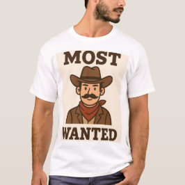 MOST WANTED – Vintage Cowboy Style T-Shirt Tシャツ