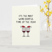 Most Wine-derful Time of the Year Christmas Card カード (黄色い花)