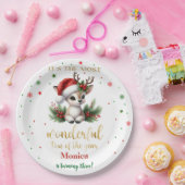 Most wonderful time christmas birthday ペーパープレート (パーティー)