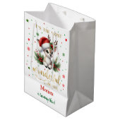 Most wonderful time christmas birthday ミディアムペーパーバッグ (正面アングル)