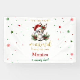 Most wonderful time christmas birthday 横断幕