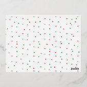 Most wonderful time christmas birthday invitation 箔シーズンポストカード (裏面)