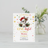 Most wonderful time christmas birthday invitation 箔シーズンポストカード (立ち正面)