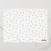 Most wonderful time christmas birthday invitation 箔シーズンポストカード (裏面)