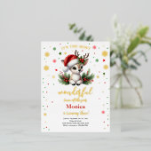 Most wonderful time christmas birthday invitation 箔シーズンポストカード (立ち正面)