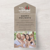 Most Wonderful Time of the Year写真ホリデーカード オールインワン招待状 (内側)