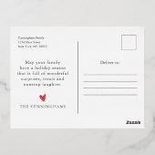 Most Wonderful time of the Year写真モダン 箔シーズンポストカード (裏面)