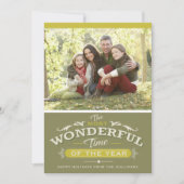 Most Wonderful Time of the Year Holidayフォトカード シーズンカード (正面)