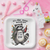 Most Wonderful Wine of the Year Raccoon  ペーパープレート (パーティー)