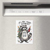 Most Wonderful Wine of the Year Raccoon  マグネット (インサイチュ (食洗機))