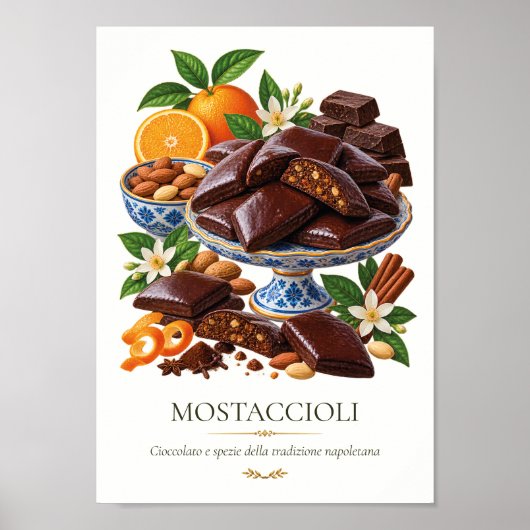 Mostaccioli – Vintage Italian Dessert ポスター (正面)