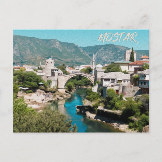 Mostar：油彩写真 ポストカード (正面)
