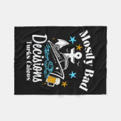 Mostly Bad Decisions Turks Caicos Spring Break  フリースブランケット (正面(横))