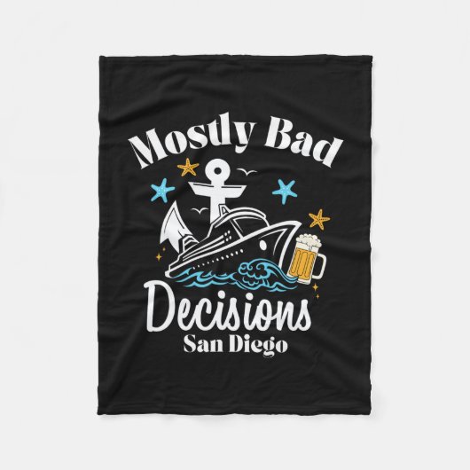Mostly D Decisions サンディエゴ春休み フリースブランケット (正面)