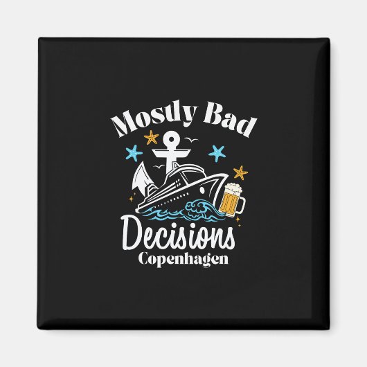 Mostly D Decisions Copenhagen Spring Break マグネット (正面)