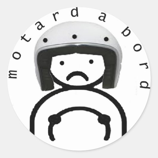 MOTARD à BORD ラウンドシール (正面)