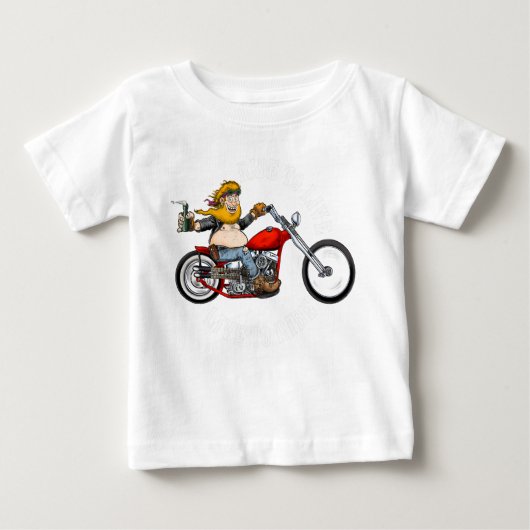 Motard Biker  moto ベビーTシャツ (正面)