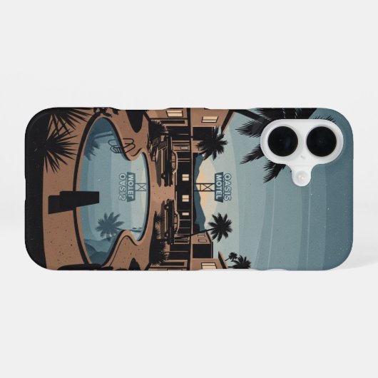 Motel at Dusk iPhone 16ケース (裏面横)