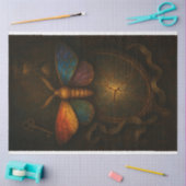 Mothひび割れた鏡と鍵デコページ紙LGBTQ 薄葉紙 (クラフト)