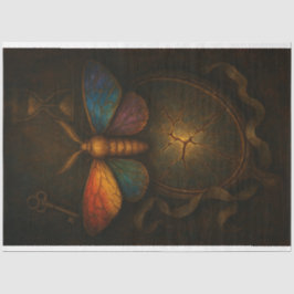 Mothひび割れた鏡と鍵デコページ紙LGBTQ 薄葉紙