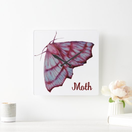 Moth スクエア壁時計 (ホーム)
