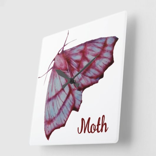 Moth スクエア壁時計 (傾斜)