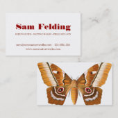 Moth Business Card - Lepidopterist用 名刺 (正面/裏面)