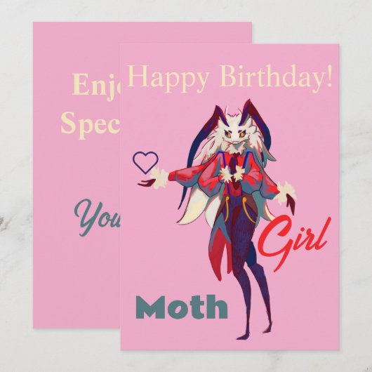 Moth girl anime 招待状 (正面/裏面)