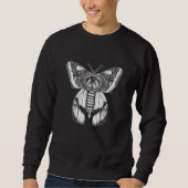 Moth Insect Magical Esoteric Line Illustration 1 スウェットシャツ (正面)