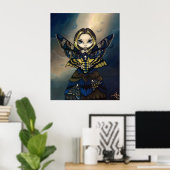 Moth Queen:アケロンティアAtroposゴシック様式の妖精プリント ポスター (ホームオフィス)