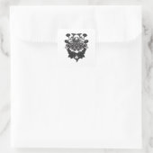 Moth Talisman - Whimsigothスケッチ – ホワイトバージョン スクエアシール (バッグ)