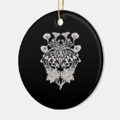 Moth Talisman - Whimsigoth ScreenprintスタイルDrawi セラミックオーナメント (左)