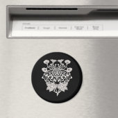 Moth Talisman - Whimsigoth ScreenprintスタイルDrawi マグネット (インサイチュ (食洗機))
