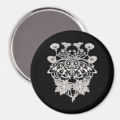 Moth Talisman - Whimsigoth ScreenprintスタイルDrawi マグネット (正面/裏面)